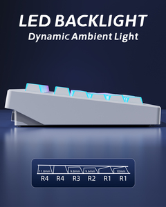 คีย์บอร์ด Zornher CG870 แบบตั้งโปรแกรมได้ ไฟ RGB Backlit สามโหมด พับได้ เงียบ คีย์บอร์ดแบบ Mechanical สำหรับเล่นเกม E-Sports และใช้งานในสำนักงาน - Product Image 5