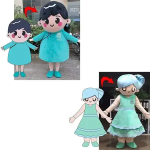 OEM Cute Plush Adult Girl Mascot Costumes Customized Cartoon Character Mascot Costumes For Women