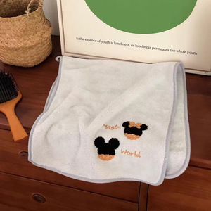 Serviette <span class=keywords><strong>de</strong></span> <span class=keywords><strong>Bain</strong></span> Carrée en Polaire Corail Douce, Absorbante et à Séchage Rapide, Motif <span class=keywords><strong>Mickey</strong></span> Mouse, pour Couple, Usage Domestique, Série Commerce Extérieur - Product Image 2