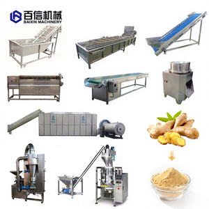 Ligne de production de gingembre la plus vendue avec moteur PLC - Haute efficacité, en acier inoxydable 304, pour le lavage et le traitement de la poudre de gingembre - Product Image 1