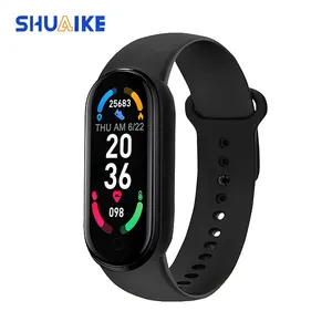 2024 nouveau gros M6 montre intelligente Bracelet fréquence cardiaque Tracker Message rappel fonction montre unisexe bracelet en Silicone montre