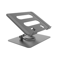 Vente en gros d'usine Alliage d'aluminium 360 °   Support d'ordinateur portable pliable et rotatif, support portable réglable pour tablette et ordinateur portable de 14 à 17,3 pouces