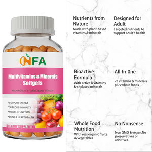 Cápsulas Blandas de Multivitaminas y Minerales OEM ODM con Vitamina, Calcio e Ioduro para Apoyar la Energía, la Inmunidad, la Función Muscular, la Salud Ósea y Cardíaca - Product Image 4