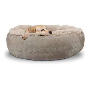 ZYZPET-cama de Donut redonda para perro, cojín suave de enfriamiento, cama de Donut disponible de doble cara (x-grande, marrón claro) - Product Image 1