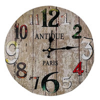 Reloj de Pared de Madera Retro Simple sin Marco de 12 Pulgadas, el Más Vendido Transfronterizo, Silencioso para Sala de Estar, DIY