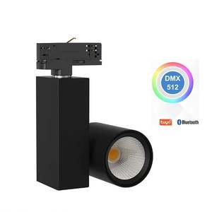 <span class=keywords><strong>Foco</strong></span> <span class=keywords><strong>LED</strong></span> con zoom RGBW DMX512, sistema de riel lineal, lámpara de Focos ajustables, COB, 12W, 20W, 30W, 40W - Product Image 5