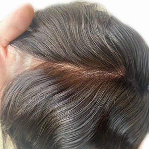 Bán buôn tùy chỉnh nam tóc con người thay thế hệ thống Topper người đàn ông mới Úc tóc tóc giả tóc giả tự nhiên người đàn ông - Product Image 2