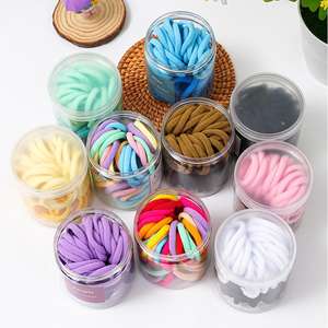 50 pezzi per bambini piccoli elastici per capelli multicolori e piccoli elastici per capelli senza cuciture cravatte per capelli senza danni 4mm per bambini - Product Image 4