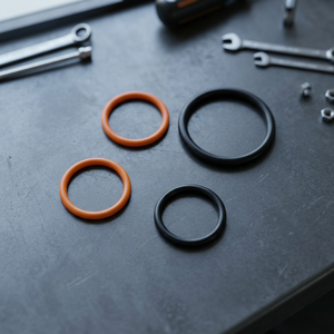 Kit de joints toriques en caoutchouc noir et orange, différentes tailles, pour applications mécaniques - Product Image 1