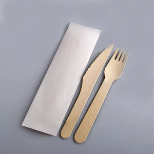 ชุดช้อนส้อมไม้ไผ่ย่อยสลายได้ ทนความร้อน ห่ออย่างดี สำหรับงานเลี้ยง เค้ก ขนมปัง สลัด - Product Image 4