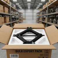 Cric ciseaux 1 tonne en acier robuste, élévateur de voiture portable 90-310 mm, cric manuel pour changement de pneus pour garage automobile, vente en gros