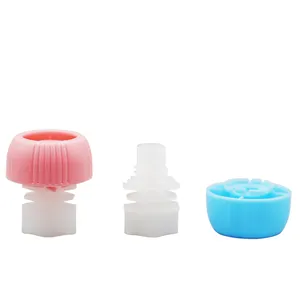 China Factory 8.6mm Pouch Spout With Screw Cap LW006 Plastic Spout With Large Head Cap Plastic Stand Up Spout With Cap