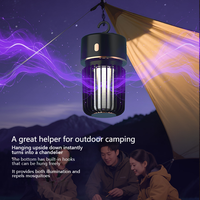 Lampe anti-moustiques électrique LED rechargeable rétro double fonction, étanche, portable, pour l'intérieur, l'escalade et la randonnée