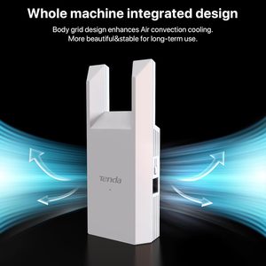 Extenseur <span class=keywords><strong>WiFi</strong></span> Tenda N300 300 Mbps, amplificateur de signal externe, port Ethernet, 800 m² Répéteur bibande avec modes AP et couverture étendue - Product Image 6