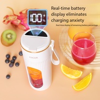Premium Digitale Display Draagbare Blenderbeker 340ml 14 Scherpe Bladen USB Oplaadbare Sapcentrifuge voor Reizen, Kantoor en Thuisgebruik