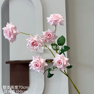 Rosas Artificiales Secret Garden, de Seda, Hechas a Mano, con 6 Cabezas, para Decoración de Bodas - Product Image 2