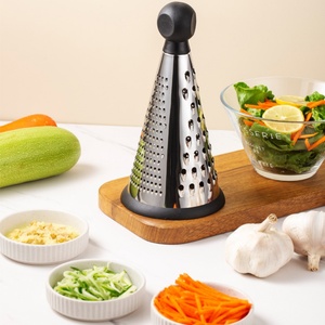 Multifunctional Soft Grip Cheese Grater Stainless Steel Grater 3 Sided Cheese Shredder & <b>Vegetable</b> <b>Chopper</b> - Product Image 4