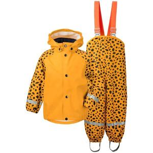 Conjunto de chaqueta y mono impermeable para niños y niñas, <span class=keywords><strong>traje</strong></span> de lluvia de PU para exteriores - Product Image 4
