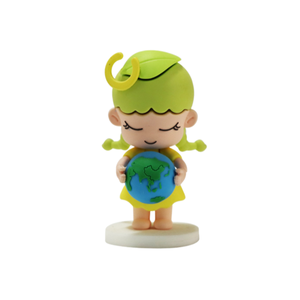 Eco-Friendly <strong>Hand</strong>-Painted Resin Artistic Figurine Girl <strong>Holding</strong> <strong>Globe</strong> Desk Ornament Room Decor Educational Kids Gift - Product Image 3