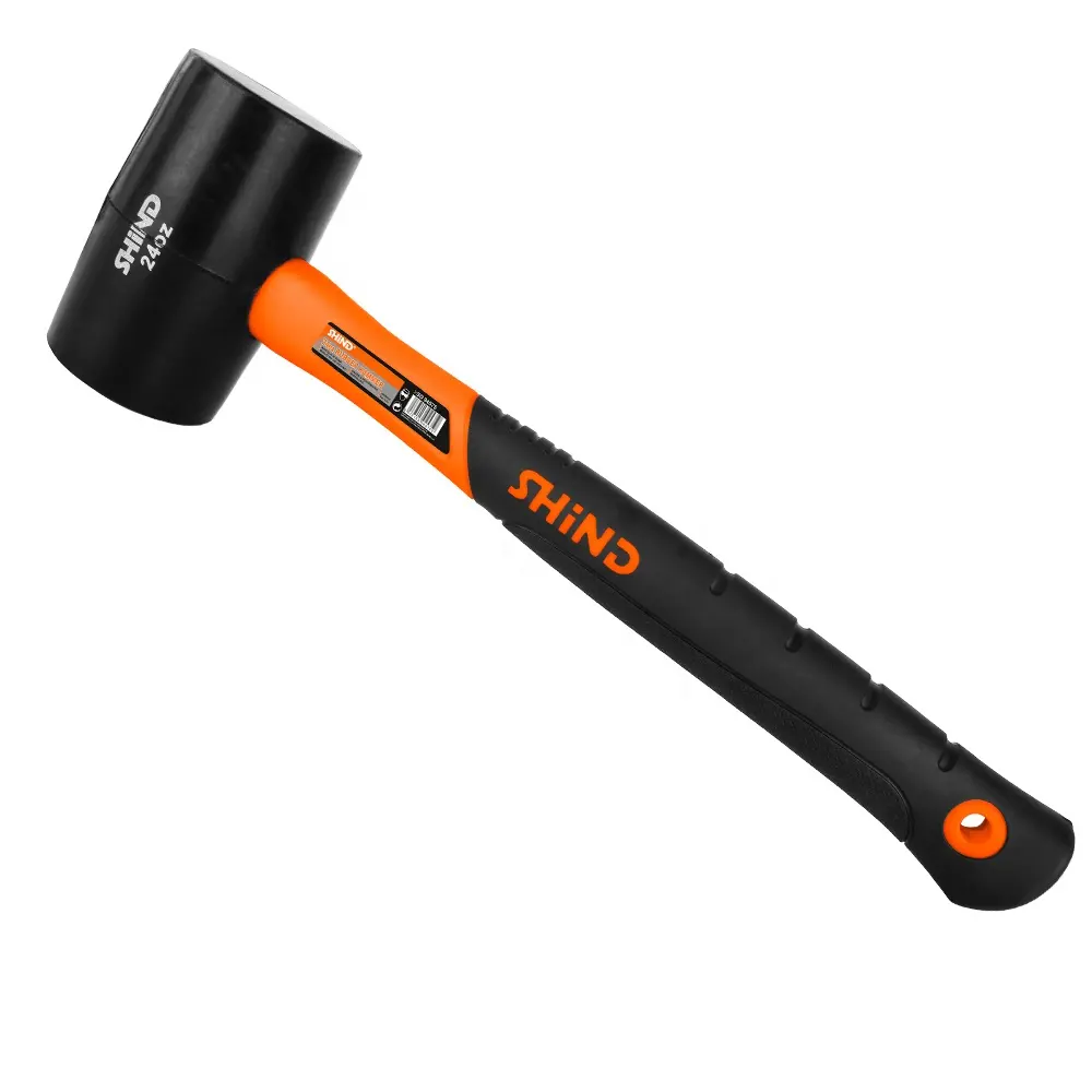 94573-94575 New Auto Repair Non-slip Handle Hardware Tool 8oz 16oz 24oz Shockproof Rubber Mallet Hammer