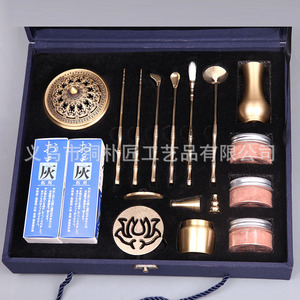 Ensemble d'encensoirs Tongpu Craftsman, encensoir en cuivre pur, ensemble d'encens en poudre de bois de santal, encens pour débutants - Product Image 4