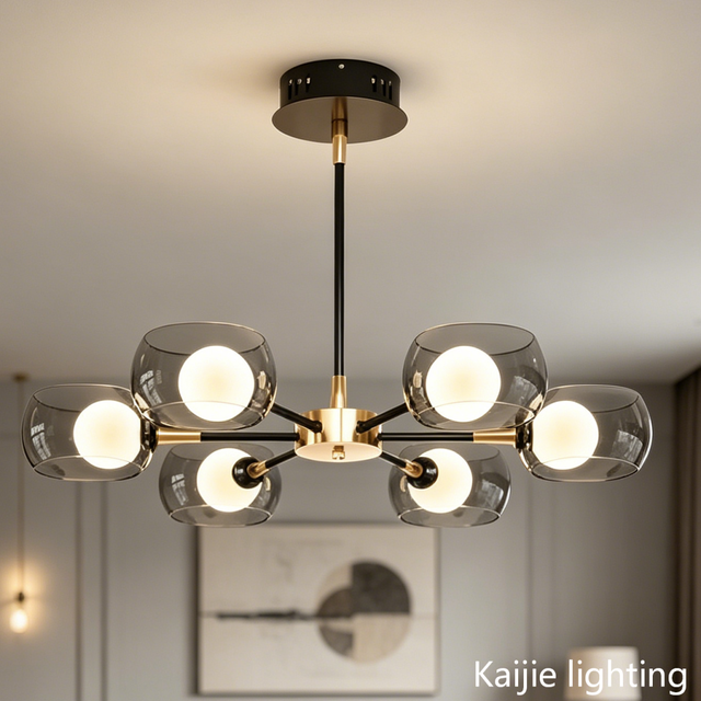 Premium Luxury Simple Artistic Glass Chandelier Light for Modern Home Living Dining Bedroom Decor