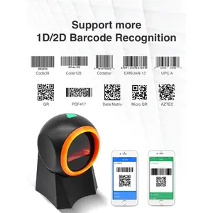 Originele Draadloze Mobiele 1d 2d Scanmachine Telefoon Draadloze Desktop Elektronische Qr Code Barcode Scanner