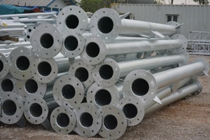 Mástil galvanizado de 60 metros, antena Tubular de 3 patas, torre de luz Solar para telecomunicaciones, V-COATING - Product Image 4