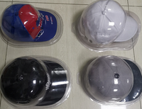 Kotak Snapcap Logo kustom MOQ rendah topi bisbol murah kotak Mailer kertas dengan topi jendela kotak hadiah kemasan dengan desain Anda Prin