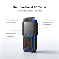 Detector de descargas parciales multifuncional portátil, detector de PD multimétodo para inspección de unidades principales de anillos de distribución