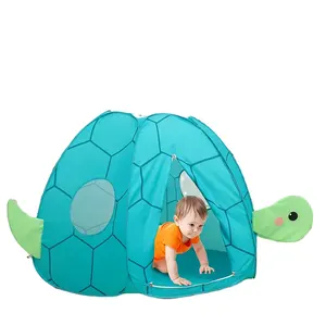 Großes Pop-Up-Zelt Geschenke starke Schildkröten Campingzelt Outdoor Mädchen Jungen Spielhaus Indoor Schildkrötenform Karikatur-Kidspielzelt