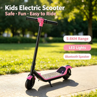 Scooter Eléctrico para Niños a Precio de Fábrica, Altura Ajustable, Plegable, con Plataforma LED y Altavoz Bluetooth, Venta al Por Mayor