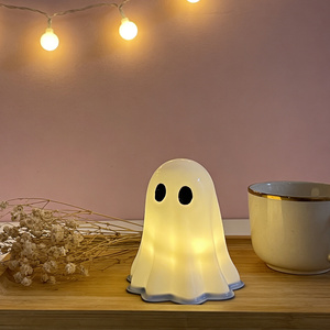 ไฟ LED รูปผีสีขาวสำหรับฮาโลวีน ของตกแต่งห้องนั่งเล่น ของขวัญสำหรับงานปาร์ตี้ ใช้แบตเตอรี่ LR44 แบบใช้แล้วทิ้ง ขายดี - Product Image 2