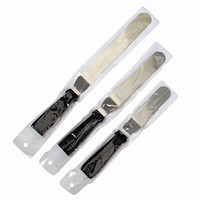 Ensemble multifonctionnel de 3 pièces en acier inoxydable, ustensiles de décoration et de pâtisserie, gadgets de cuisine, spatules à glaçage pour gâteaux, couteaux