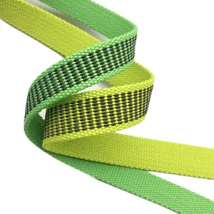 Custom 20mm Durable Eco Friendly RPET Recycled GRS non slip black webbing straps for Dog Collar