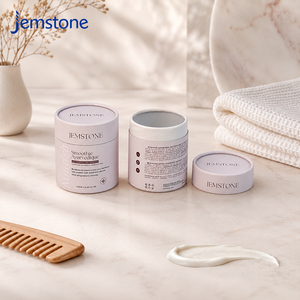 Emballage en tube de papier pour masque capillaire personnalisé, emballage en carton biodégradable, boîte cylindrique avec couvercle pour les produits de soin des cheveux en salon - Product Image 2
