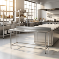 Équipement de cuisine professionnel pour boulangerie, table de travail en acier inoxydable de qualité alimentaire, résistant à la corrosion et à la rouille