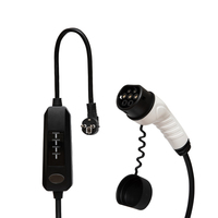 Câble de recharge portable pour VE 3,5 kW 16 A Type 2 Type 1 GBT, cordon d'alimentation CA 5 m pour usage domestique, garage et urgence routière