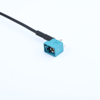 Conector Coaxial ZYX FAKRA LMR-195 de 50 Ohmios y 60 Pulgadas, Conector Recto con Código Z y Conector SMA en Ángulo Recto (RF)