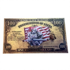 Billet de banque commémoratif personnalisé en feuille d'or 24 carats, pièce de collection en plastique - Product Image 2