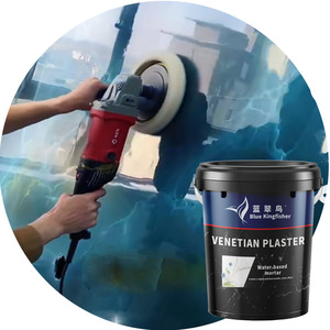 Revestimiento de Textura de Microcemento y Estuco <span class=keywords><strong>Mate</strong></span> Gris Azul Rey para Casas y Edificios Modernos - Product Image 1