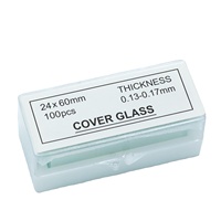 24X60mm Lab Ware Transparent Glass Laboratory Microscope Cover Slides OEM Customizable Durable Ground Edges