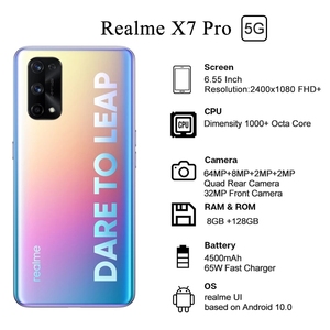 Realme X7 <span class=keywords><strong>Pro</strong></span> Originale 6GB 128GB 5G Telefono Cellulare Octa Core 6.55\" FHD+ 120Hz AMOLED 4500mAh Quad Camera 64MP Ricarica Rapida 65W - Product Image 4