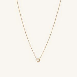 Collier pendentif en or jaune 18 carats avec diamants en moissanite ronds de 1 carat - Product Image 2