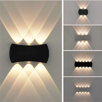 Applique murale LED en acier inoxydable IP65 étanche 6W, éclairage de jardin intérieur/extérieur, réglable vers le haut/vers le bas