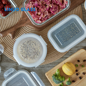 Bộ hộp đựng thức ăn thủy tinh borosilicate Linuo bán buôn 15 món, giữ tươi, chống rò rỉ - Product Image 6