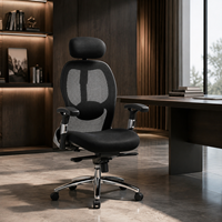 Chaise de bureau ergonomique en maille avec appui-tête réglable et support lombaire, pivotante, pour cadre dirigeant, vente en gros