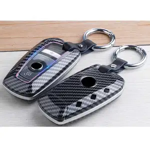 Carbon Fiber Car Key Trường Hợp Bag Shell Keychain Cho Bmw 1 2 3 4 5 6 7 Series F20 F22 F30 F36 GT F34 F10 F07 F06 F01 X3 X4 F25 F26