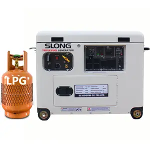 SLONG 8000W 트라이 연료 발생기 가솔린 발전기 천연 가스 LPG 발전기