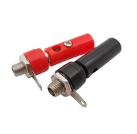 XLW 10 paires 4mm banane mâle prise femelle connecteur à vis borne de liaison poste Audio haut-parleur adaptateur noir rouge